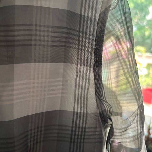 Bianca Nygard Chic Black and White Plaid Women's Blouse 12 - Picture 13 of 16